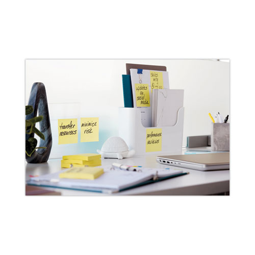 Image of Post-It® Notes Super Sticky Pads In Canary Yellow, 1.88" X 1.88", 90 Sheets/Pad, 10 Pads/Pack