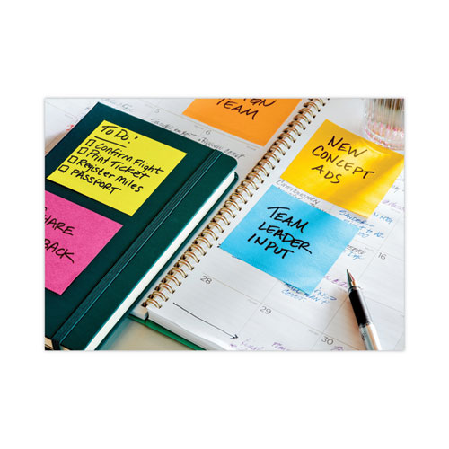 Full Stick Notes, 3" x 3", Electric Yellow, 25 Sheets/Pad, 12 Pads/Pack