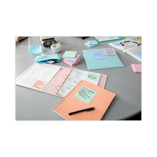 Image of Recycled Notes in Wanderlust Pastel Collection Colors, Cabinet Pack, 3" x 3", 70 Sheets/Pad, 24 Pads/Pack