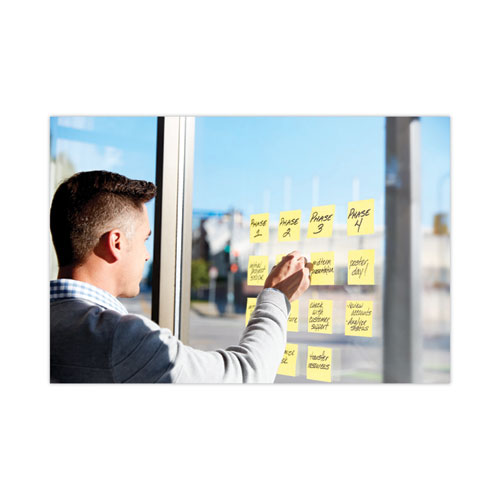 Image of Post-It® Notes Super Sticky Pads In Canary Yellow, Value Pack, 3" X 3", 90 Sheets/Pad, 24 Pads/Pack