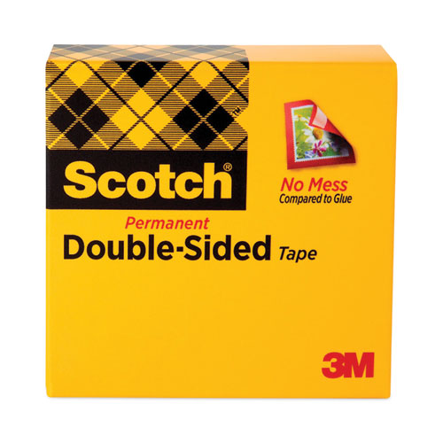 Image of Scotch® Double-Sided Tape, 3" Core, 0.5" X 36 Yds, Clear
