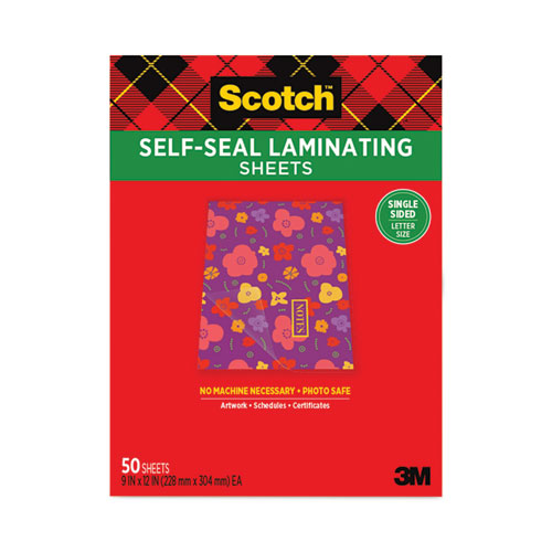 Self-Sealing Laminating Sheets, 6 mil, 9.06 x 11.63, Gloss Clear, 50/Pack -  Office Express Office Products