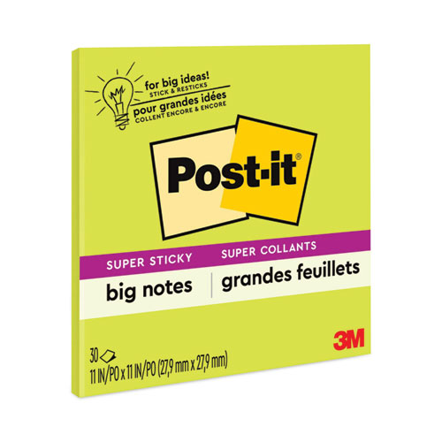 Image of Big Notes, Unruled, 30 Green 11 x 11 Sheets