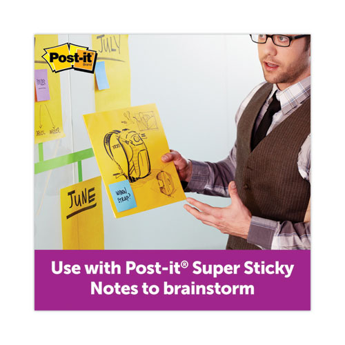Image of Post-It® Notes Super Sticky Big Notes, Unruled, 11 X 11, Green, 30 Sheets