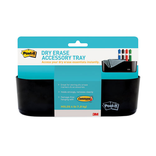 Dry Erase Accessory Tray, 8.5 x 3 x 5.25, Black
