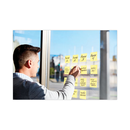 Image of Post-It® Dispenser Notes Super Sticky Pop-Up 3 X 3 Note Refill, 3" X 3", Canary Yellow, 90 Sheets/Pad, 12 Pads/Pack