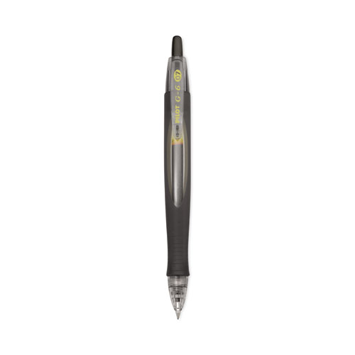 G6 Gel Pen, Retractable, Fine 0.7 mm, Black Ink, Black Barrel