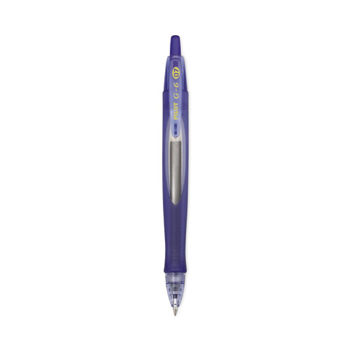 Image of Pilot® G6 Gel Pen, Retractable, Fine 0.7 Mm, Blue Ink, Blue Barrel