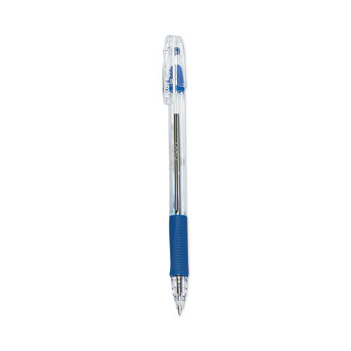 Pilot® Easytouch Ballpoint Pen, Stick, Medium 1 Mm, Blue Ink, Clear Barrel, Dozen