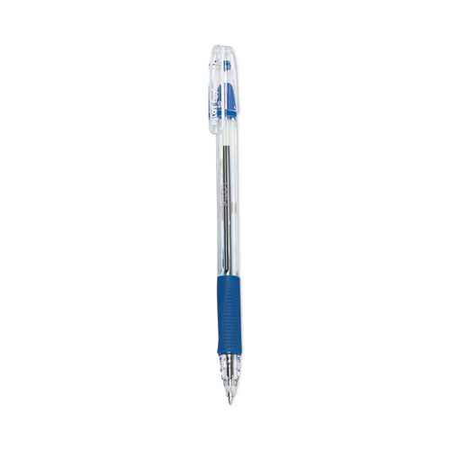 PILOT EasyTouch Ballpoint Stick Pens, Fine Point, Blue Ink, 12