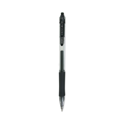 Image of Zebra® Sarasa Dry Gel X20 Gel Pen, Retractable, Bold 1 Mm, Black Ink, Smoke Barrel, 12/Pack