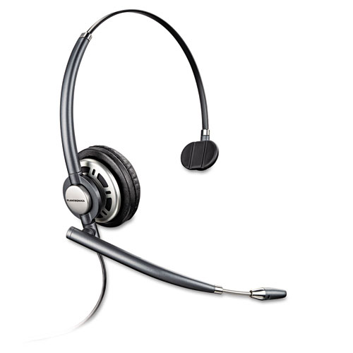 Image of Poly® Encorepro Premium Monaural Over The Head Headset With Noise Canceling Microphone, Black