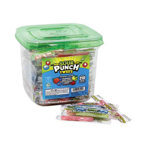 Image of Sour Punch® Twists, Variety, 2.59 Lb Tub, Approx. 210 Pieces, Ships In 1-3 Business Days