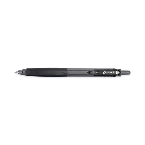 Image of Pilot® G-Knock Begreen Gel Pen, Retractable, Fine 0.7 Mm, Black Ink, Black Barrel, Dozen