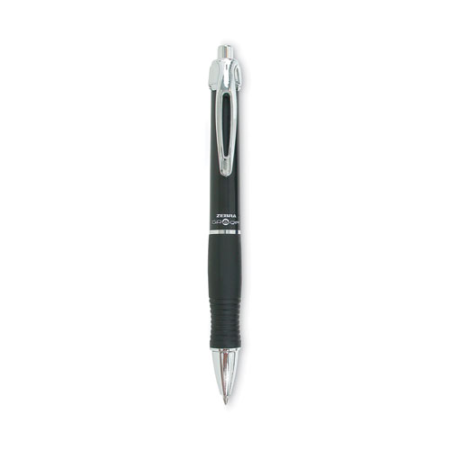 GR8 Gel Pen, Retractable, Medium 0.7 mm, Black Ink, Black/Silver Barrel, 12/Pack