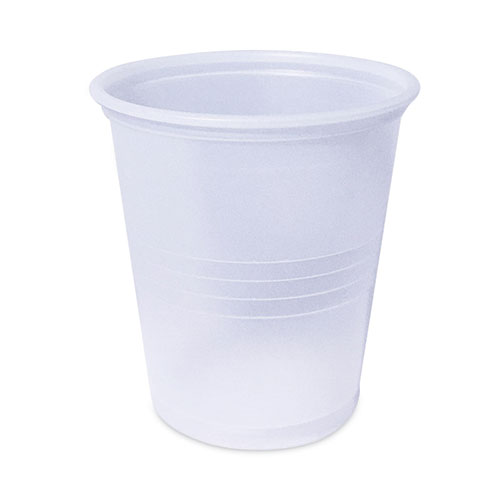 Image of Plastifar Plastic Cold Cups, 3 Oz, Translucent, 2,400/Carton