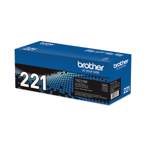 Image of Brother Tn221Bk Toner, 2,500 Page-Yield, Black