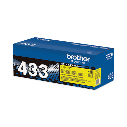 Image of Brother Tn433Y High-Yield Toner, 4,000 Page-Yield, Yellow