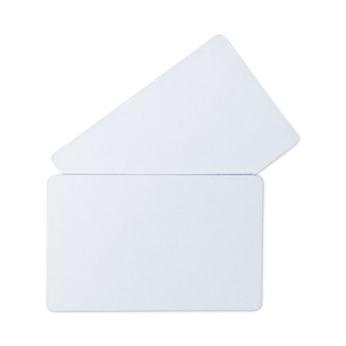 PVC ID Badge Card, 3.38 x 2.13, White, 100/Pack