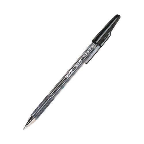 Better Ballpoint Pen, Stick, Medium 1 mm, Black Ink, Smoke Barrel, Dozen