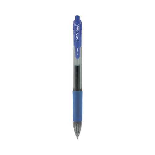 Sarasa Dry Gel X20 Gel Pen, Retractable, Medium 0.7 mm, Blue Ink, Clear/Blue Barrel, 36/Pack