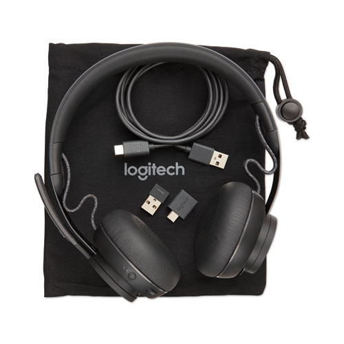 Zone Wireless Plus UC Binaural Over The Head Headset, Black