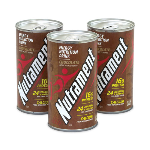 Nutrament® Energy Nutrition Drink, Chocolate, 12 oz Can, 12/Carton, Ships in 1-3 Business Days
