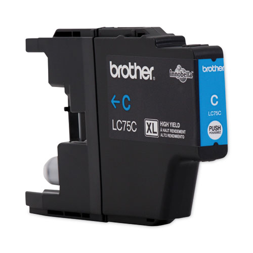 Image of Brother Lc75C Innobella High-Yield Ink, 600 Page-Yield, Cyan