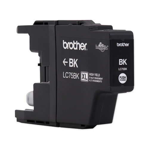 Image of Brother Lc75Bk Innobella High-Yield Ink, 600 Page-Yield, Black