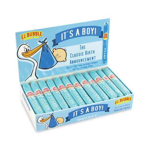 It's a Boy Blue Bubble Gum Cigar Box, 1.7 oz Packet, 36 Cigars/Carton, Ships in 1-3 Business Days