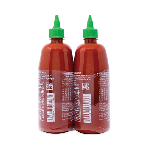 Sriracha Hot Chili Sauce, 28 oz Bottle, 2 Count, Delivered in 1-4 Business Days