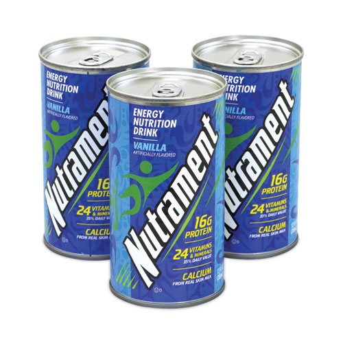 Image of Nutrament® Energy Nutrition Drink, Vanilla, 12 Oz Can, 12/Carton, Ships In 1-3 Business Days