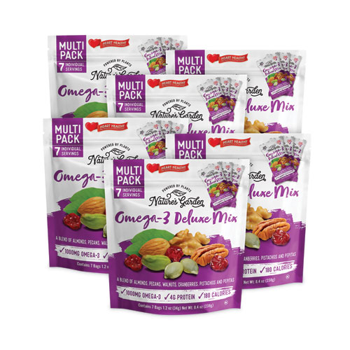 Omega3 Deluxe Mix, 1.2 oz Pouch, 7 Pouches/Pack, 6 Packs/Carton, Ships in 1-3 Business Days