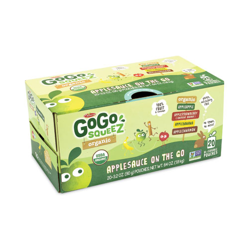 Image of Gogo Squeez® Fruit On The Go, Variety Applesauce, 3.2 Oz Pouch, 20/Carton, Ships In 1-3 Business Days