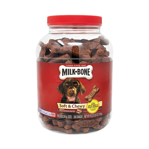 Image of Milk-Bone® Soft And Chewy Beef Dog Treats, 2 Lb, 5 Oz Tub, Ships In 1-3 Business Days