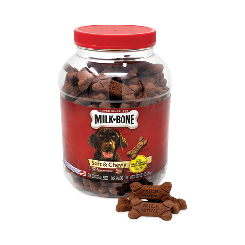 Image of Milk-Bone® Soft And Chewy Beef Dog Treats, 2 Lb, 5 Oz Tub, Ships In 1-3 Business Days