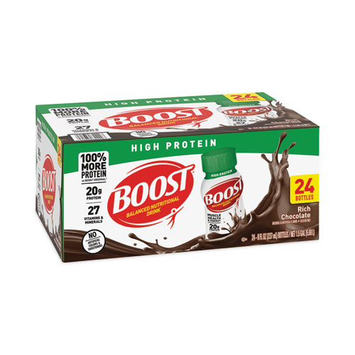 Boost® High Protein Complete Nutritional Drink, 8 oz Bottle, 24/Pack, Delivered in 1-4 Business Days