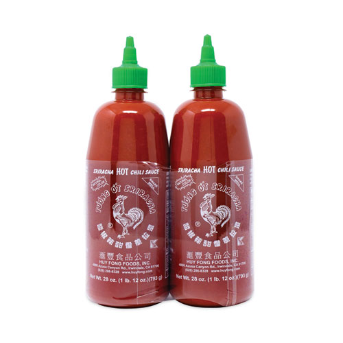 Sriracha Hot Chili Sauce, 28 oz Bottle, 2/Pack, Ships in 1-3 Business Days