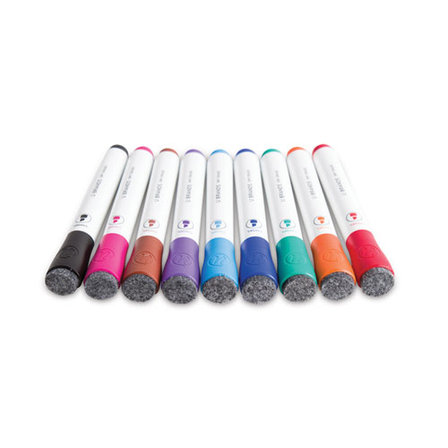 Image of U Brands Chisel Tip Low-Odor Dry-Erase Markers With Erasers, Broad Chisel Tip, Assorted Colors, 48/Pack