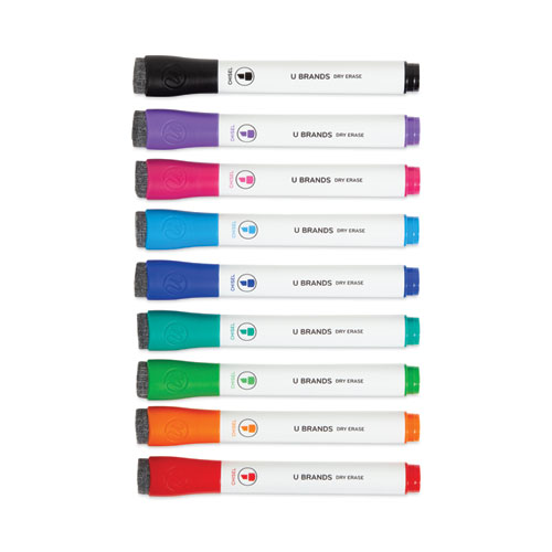 Low-Odor Dry Erase Marker Starter Set, Extra-Fine Bullet Tip