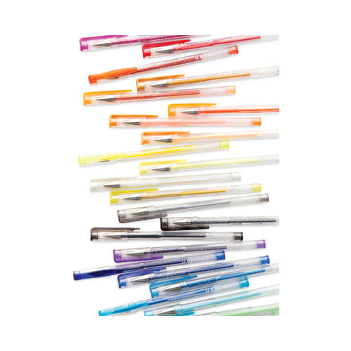 Gel Pen, Stick, Fine, Assorted Sizes, Assorted Ink and Barrel Colors, 30/Pack