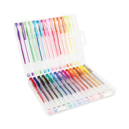 Gel Pen, Stick, Fine, Assorted Sizes, Assorted Ink and Barrel Colors, 30/Pack