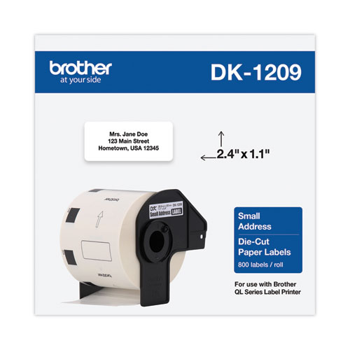 Image of Brother Die-Cut Address Labels, 1.1" X 2.4", White, 800 Labels/Roll