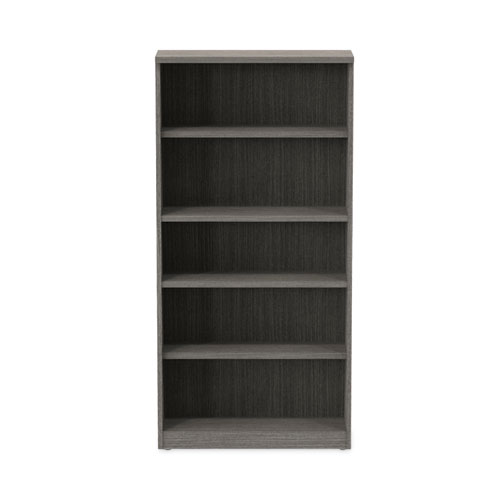 Alera Valencia Series Bookcase, Four-Shelf, 31.75w x 14d x 64.75h, Gray