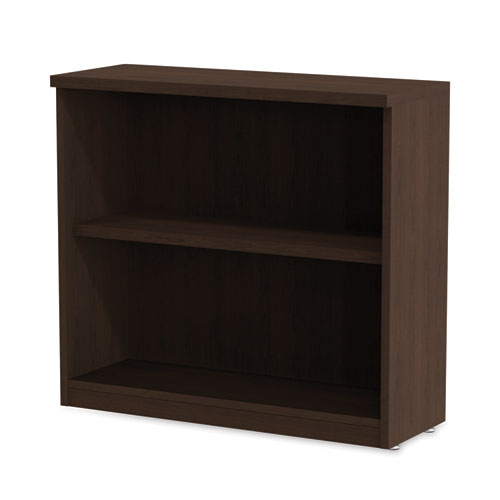 Image of Alera® Valencia Series Bookcase, Two-Shelf, 31.75W X 14D X 29.5H, Espresso