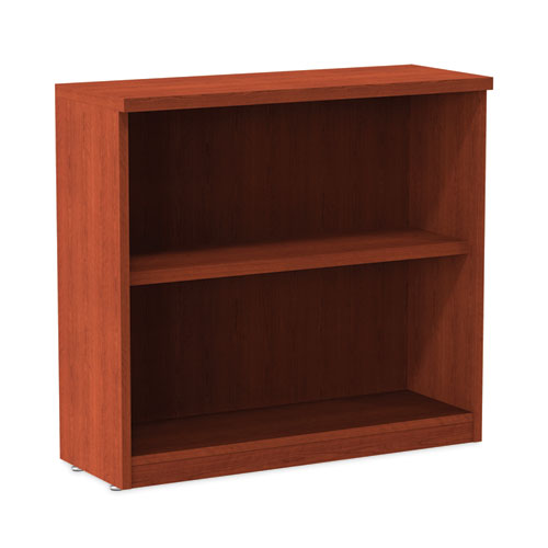 Alera Valencia Series Bookcase, Two-Shelf, 31.75w x 14d x 29.5h, Med Cherry