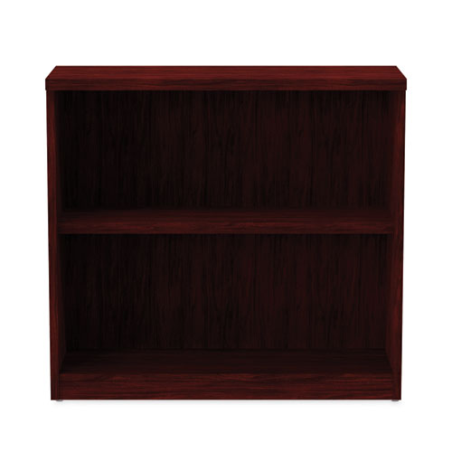 Image of Alera® Valencia Series Bookcase, Two-Shelf, 31.75W X 14D X 29.5H, Mahogany