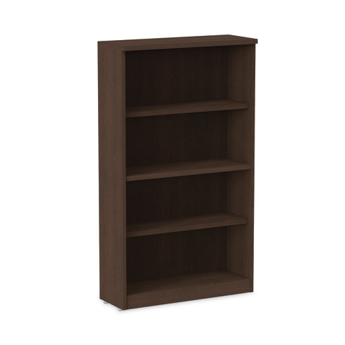 Alera Valencia Series Bookcase, Four-Shelf, 31.75w x 14d x 54.88h, Espresso