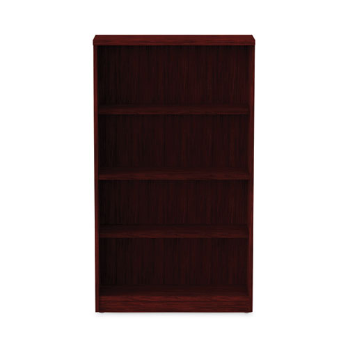 Image of Alera® Valencia Series Bookcase, Four-Shelf, 31.75W X 14D X 54.88H, Mahogany