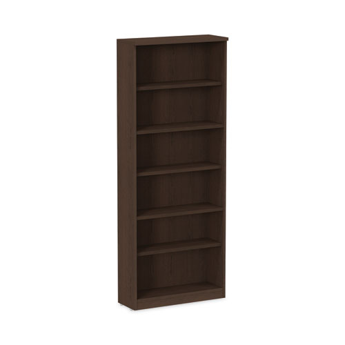 Alera Valencia Series Bookcase, Six-Shelf, 31.75w x 14d x 80.25h, Espresso